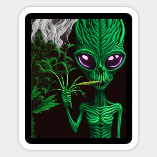 Stoner alien Sticker